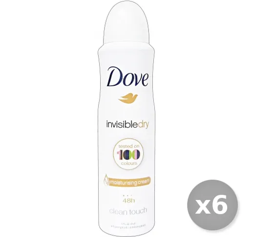 DOVE Set 6 Deodorante Spray Invisible Dry 150 ml Cura del corpo
