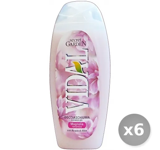 Set 6 VIDAL Doccia Secret Garden Magnolia 250 ml - Doccia Schiuma