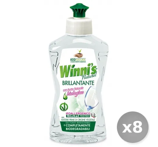 Set 8 WINNI'S Brillantante lavastoviglie 250 ml prodotto detergente