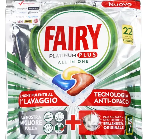 FAIRY Lavastoviglie 22 platinum plus limone prodotto detergente