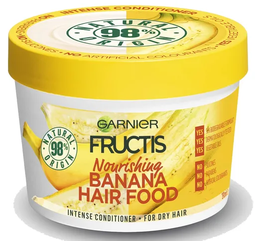 FRUCTIS Maschera Hair Food Banana Nutriente Vaso Cura della pelle 390 ml