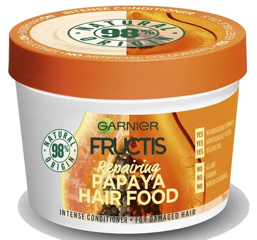 FRUCTIS Maschera Hair Food Papaya Riparatrice Vaso Cura della pelle 390 ml