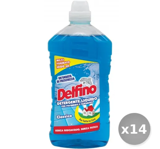 Set 14 DELFINO Pavimenti classico 1L detergente profumato prodotto per la casa