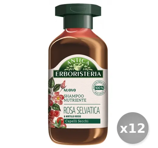 Set 12 ANTICA ERBORISTERIA Shampoo rosa selvatica 250 ml prodotto per capelli