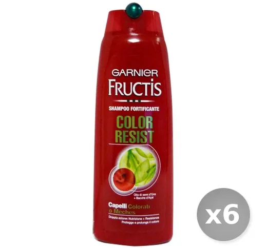 Set 6 GARNIER Fructis Shampoo Color Resist 250 ml Prodotti per Capelli