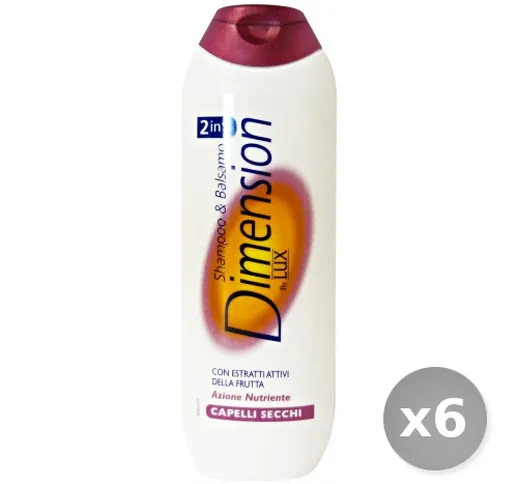 Set 6 DIMENSION Shampoo 2-1 Viola Secchi 250 ml Prodotti per Capelli