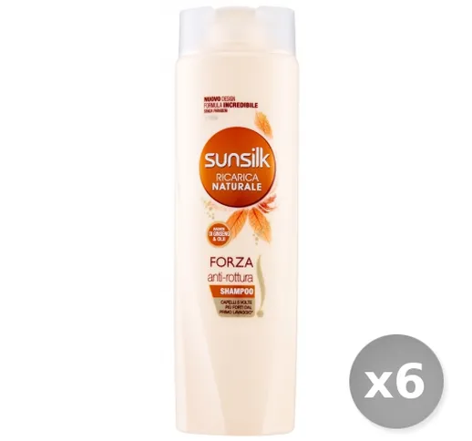 Set 6 SUNSILK Shampoo Forza Antirottura 250 ml Prodotti per Capelli