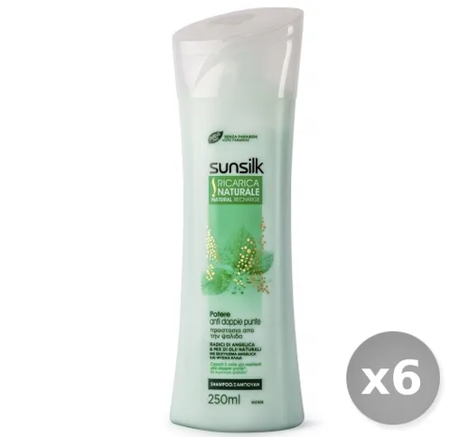Set 6 SUNSILK Shampoo Potere Anti Doppie Punte 250 ml Prodotti per Capelli