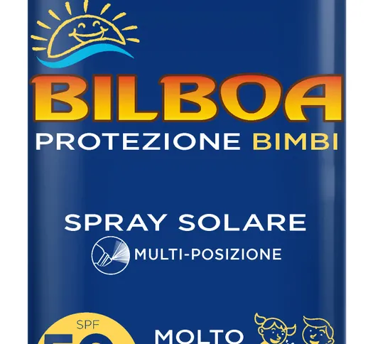 BILBOA Fp50 + bimbi spray bomboletta 150 ml prodotto solare per la pelle