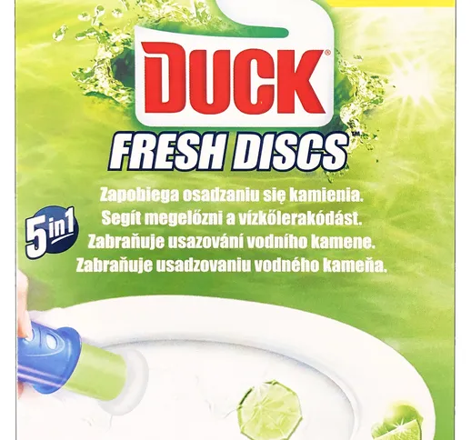 DUCK Fresh discs tavoletta wc base lime + 1 ricarica deodorante sanitari