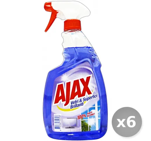 Set 6 AJAX Vetri  750 ml Detergenti Casa