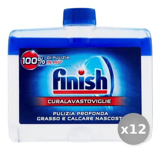 Set 12 FINISH Curalavastoviglie blu 250 ml prodotto detergente