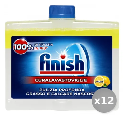 Set 12 FINISH Curalavastoviglie lemon 250 ml prodotto detergente