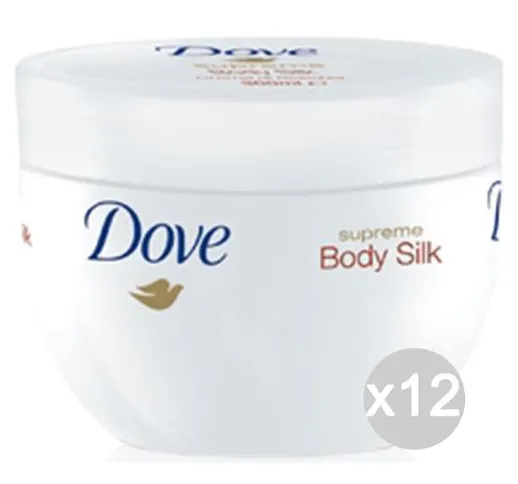 Set 12 DOVE Crema Body 300 Vaso Silk Cura Della Pelle