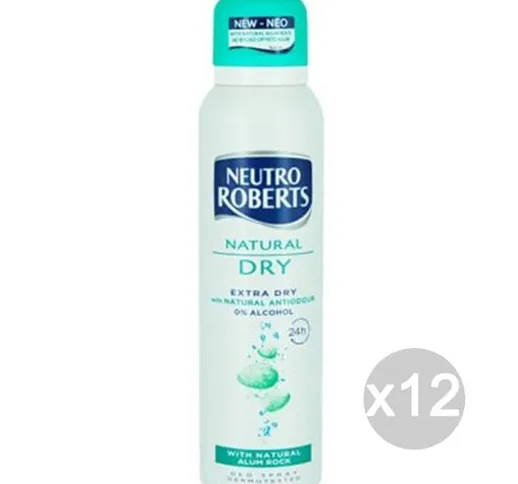 Set 12 ROBERTS Deodorante Spray Asciutto Ml 150 Cura E Igiene Del Corpo