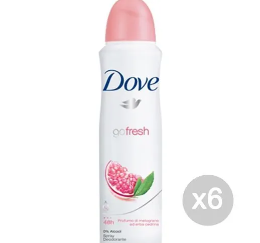 Set 6 DOVE Deodorante Spray 150 Go Fresh Melograno Cura E Igiene Del Corpo