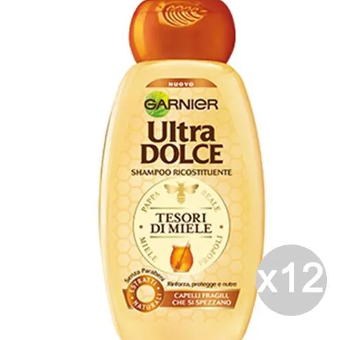 Set 12 GARNIER Ultra Dolce Shampoo Tesori Di Miele 250 Cura E Trattamento Dei Capelli