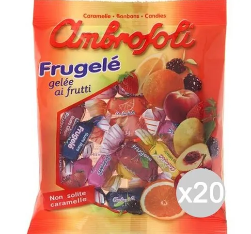 Set 20 AMBROSOLI Caramelle Gelee Frutta Gr 150 Dolci E Alimentari