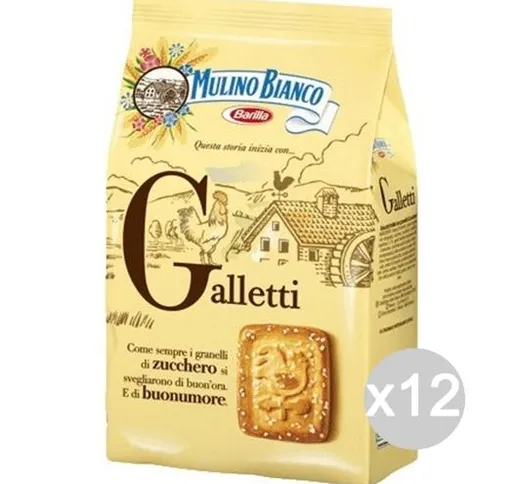 Set 12 MULINO BIANCO Biscotti Galletti Gr 350 Per Colazione E Merenda