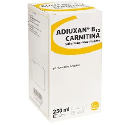 Adiuxan B12 Carnitina Flacone 250 ml - Soluzione Ricostituente per Bovini ed Equini