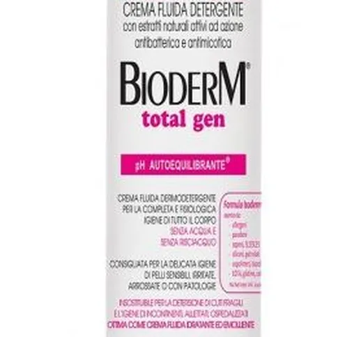 Bioderm Total Gen 250 ml - Crema Fluida Detergente Dermoprotettiva