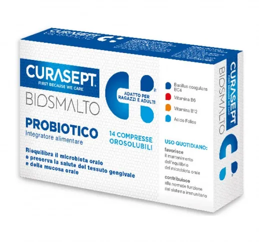 Curasept Biosmalto 14 compresse - Integratore Alimentare Probiotico