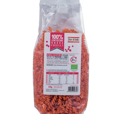 Fior di Loto Fusilli Lenticchie Rosse Bio 250 grammi