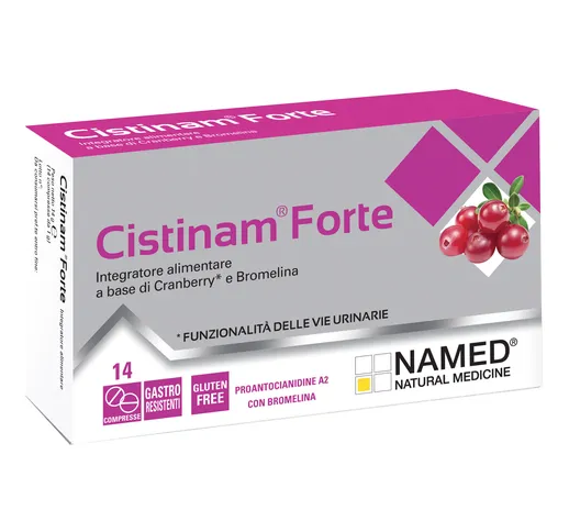 Named Cistinam Forte 14 compresse - Integratore Cranberry e Bromelina