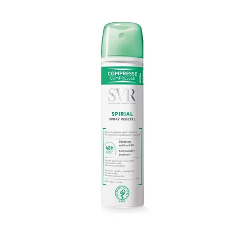 SVR Spirial Vegetal Spray Deodorante Anti-Traspirante Senza Sali di Alluminio 75 ml