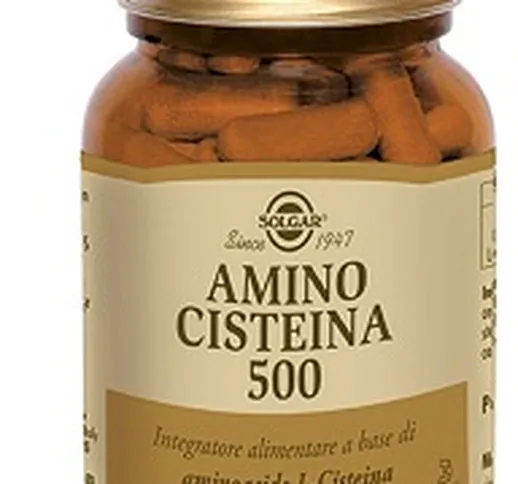 Solgar Amino Cisteina 500 30 Capsule Vegetali - Integratore Capelli e Unghie