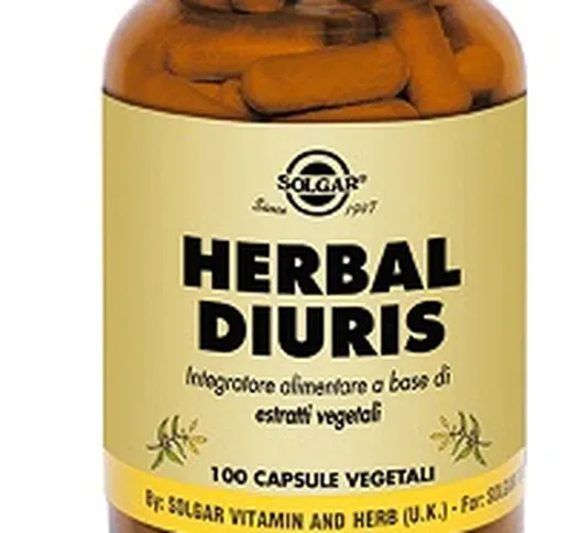 Solgar Herbal Diuris 100 Capsule Vegetali - Integratore Vie Urinarie
