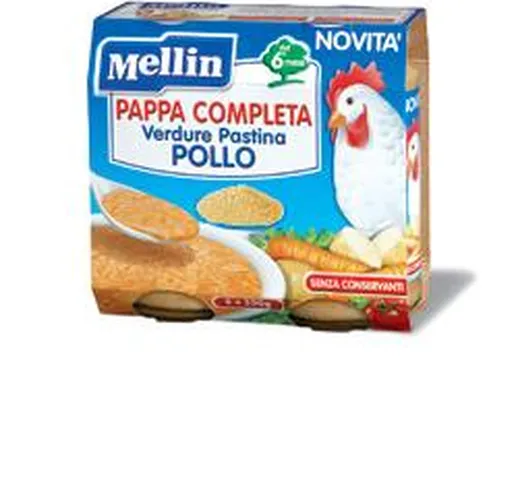 Mellin Pappa Completa Pastina con Pollo e Verdure 2 x 250 grammi