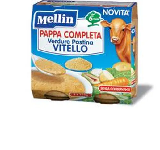 Mellin Pappa Completa Pastina con Vitello e Verdure 2 x 250 grammi
