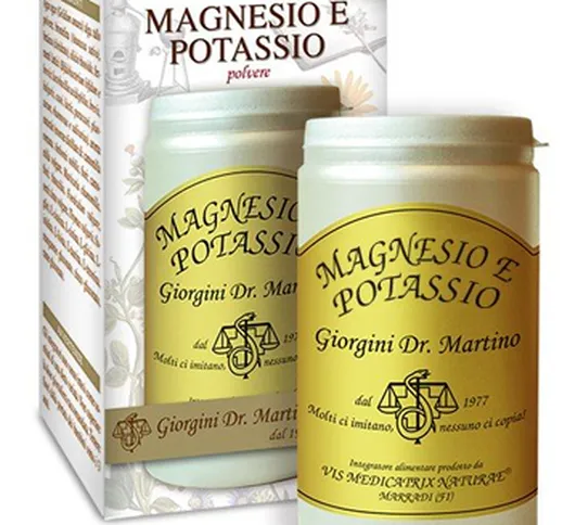 Magnesio e Potassio Polvere 180 grammi Dr. Giorgini - Integratore contro Stanchezza e Affa...