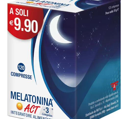 Melatonina Act + 3 Complex 120 compresse | Integratore Alimentare Sonno