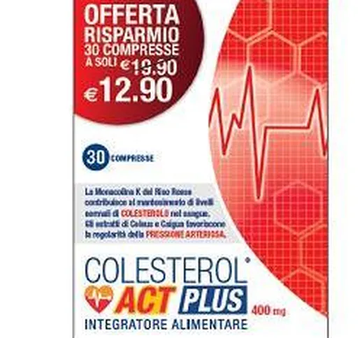 Colesterol Act Plus 30 compresse | Integratore Alimentare Colesterolo