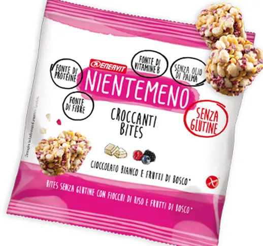 Enervit Nientemeno Bites Croccanti Cioccolato Bianco e Frutti di Bosco 5 x 22 grammi