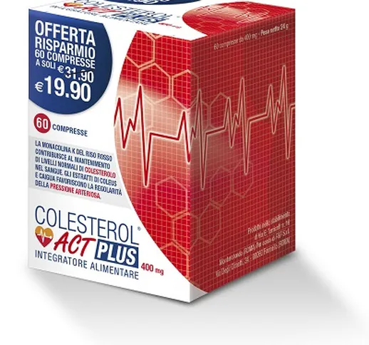 Colesterol Act Plus 60 compresse | Integratore Alimentare Colesterolo