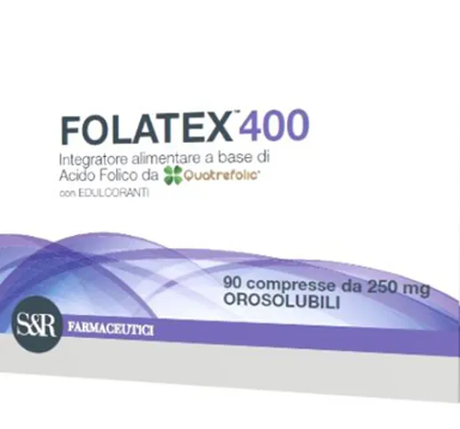 Folatex 400 90 Compresse - Integratore Acido Folico Gravidanza