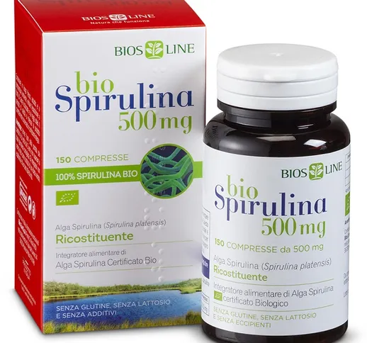 Biosline Biondo Spirulina 500 150 Compresse - Integratore Energetico