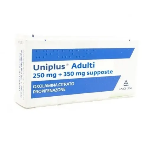 Uniplus Adulti 250 mg + 350 mg Propifenazone 10 Supposte