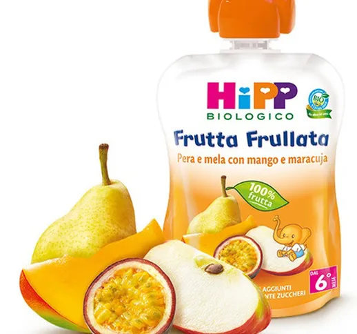 HIPP FRUTTA FRULLATA PERA/MELA CON MANGO E MARACUJA 90 G