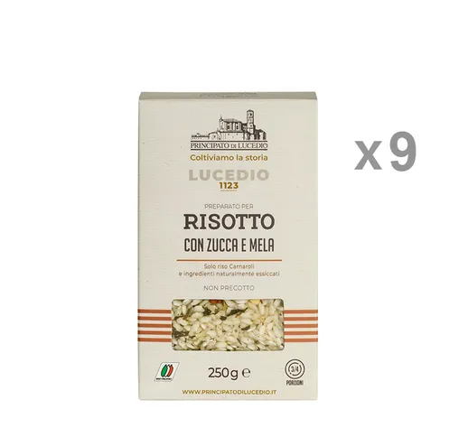 9 confezioni 250 gr - Risotto Zucca e Mela