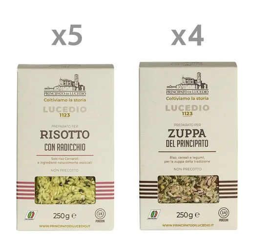 9 confezioni miste 250 gr: Risotto Radicchio - Zuppa del Principato