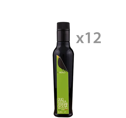 12 bottiglie da 250 ml - Olio EVO "Il Merlo"