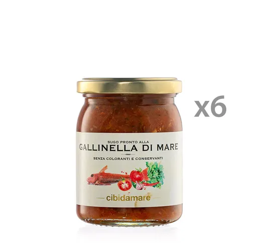 6 vasetti 195 gr - Sugo alla Gallinella di Mare