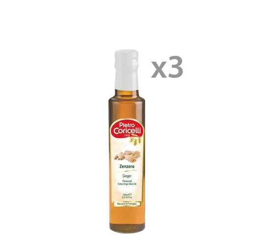 3 bottiglie - Olio Evo Aromatizzato "Zenzero" 250 ml