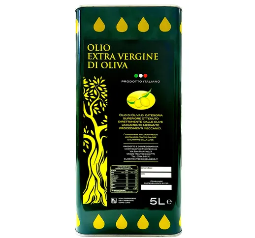 1 latta da 5 lt - Olio Extravergine di oliva italiano 100% 2020/2021