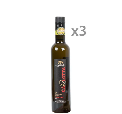 3 bottiglie - Olio extravergine di oliva "Carlotta" IGP   Raccolta 2020 50 cl
