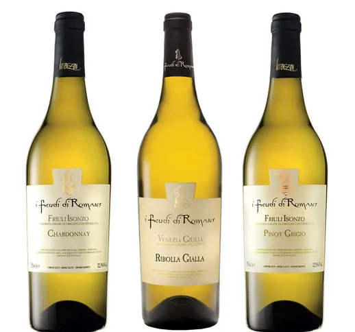 3 bottiglie miste: Chardonnay DOC 2020 - Ribolla Gialla IGT 2020 - Pinot Grigio DOC 2020